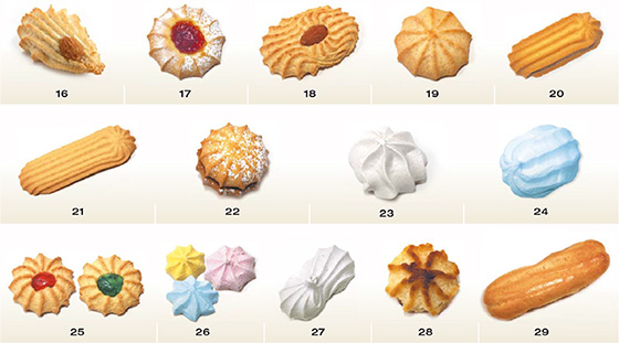 Biscuits by Grooved nozzles